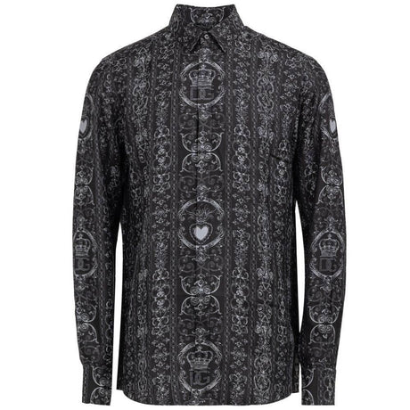Dolce & Gabbana Gray Silk Shirt - Hilstor