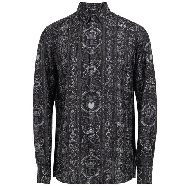Dolce & Gabbana Gray Silk Shirt - Hilstor