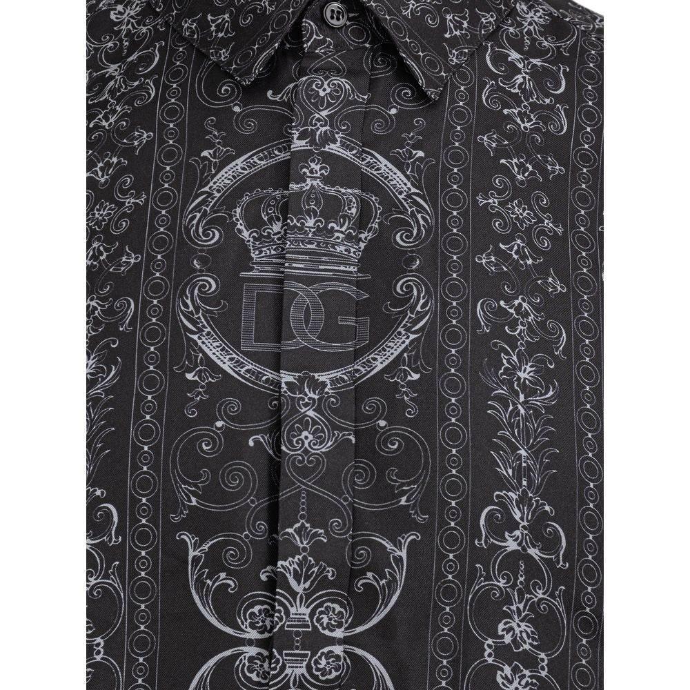 Dolce & Gabbana Gray Silk Shirt - Hilstor