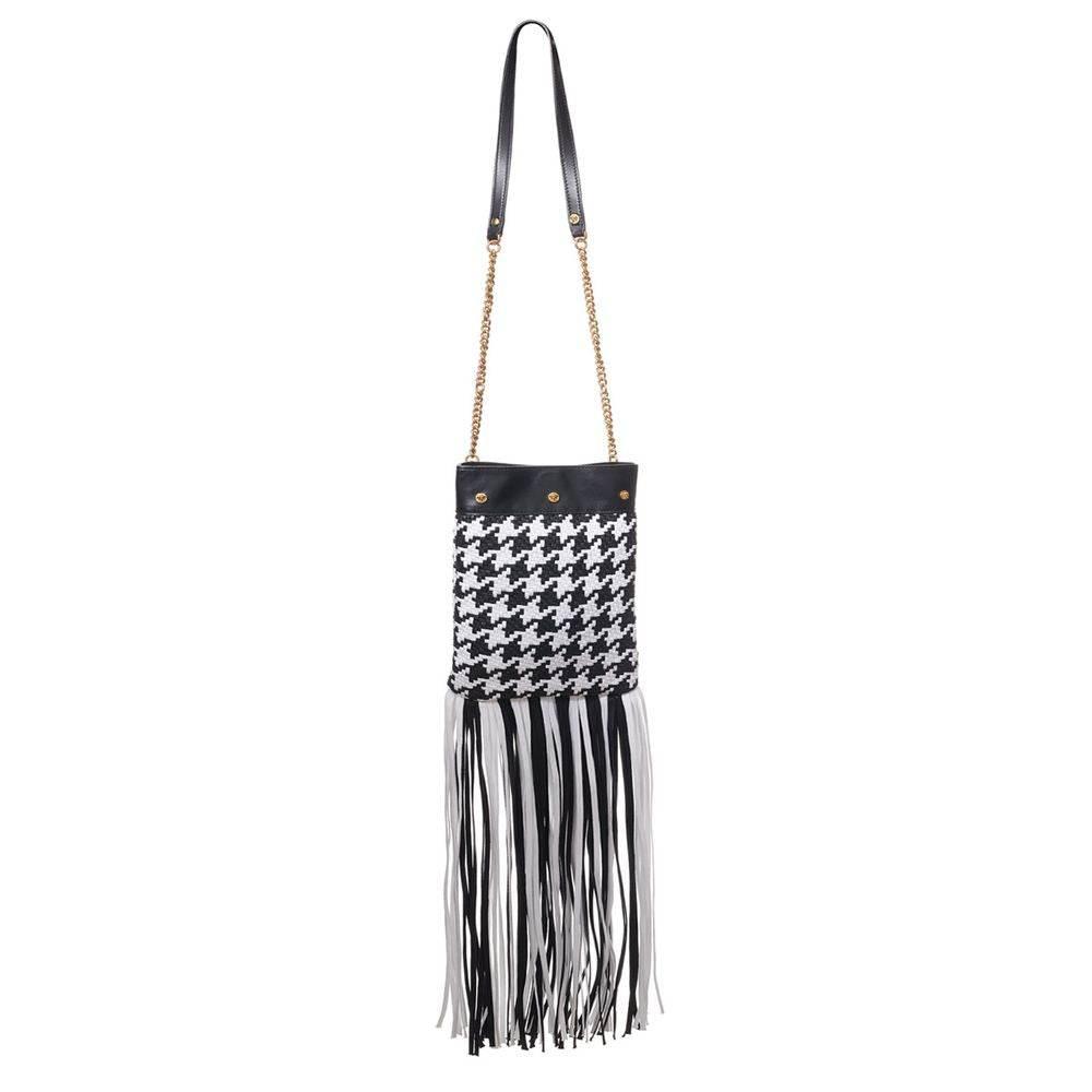 Elegant Contrast Leather Handbag - Hilstor