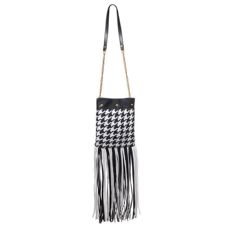 Elegant Contrast Leather Handbag - Hilstor