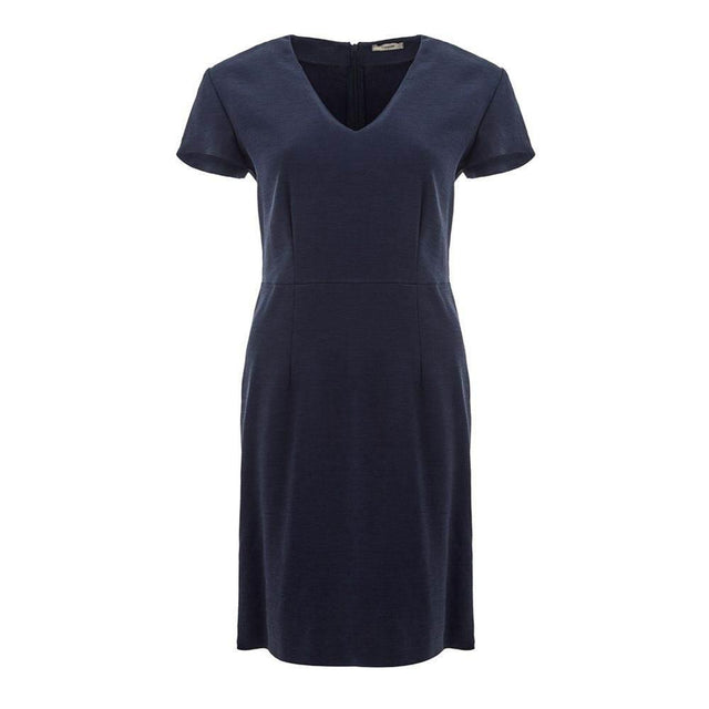 Lardini Elegant Blue Viscose Dress Perfect for Every Occasion - Hilstor