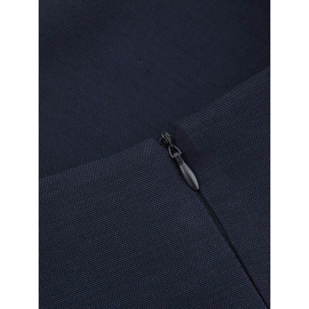 Lardini Elegant Blue Viscose Dress Perfect for Every Occasion - Hilstor