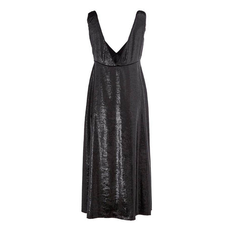 Lardini Elegant Polyester Black Dress - Hilstor
