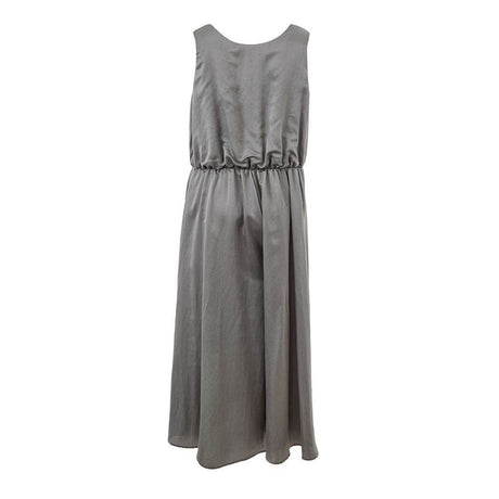 Lardini Elegant Silk Gray Dress - Timeless Elegance - Hilstor