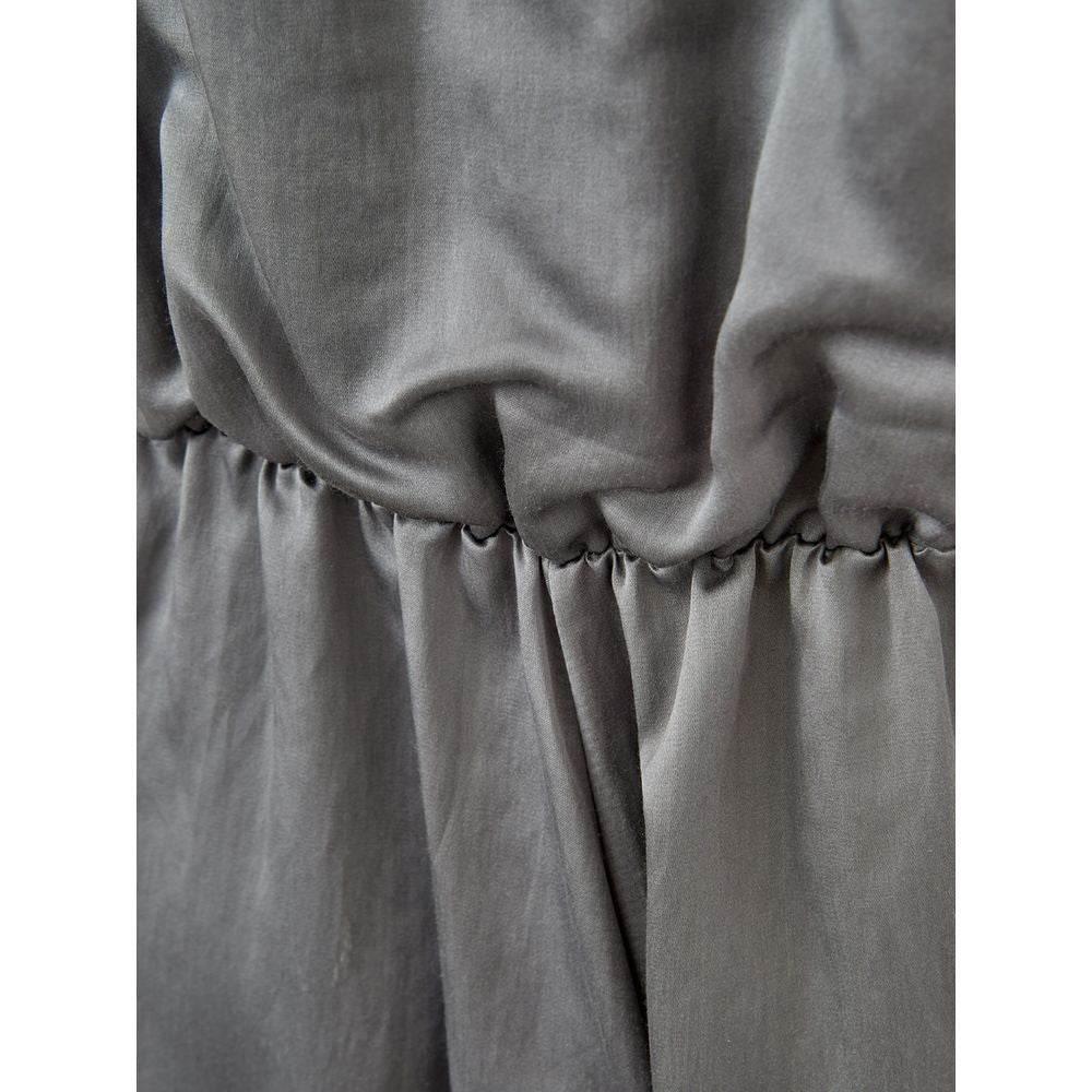 Lardini Elegant Silk Gray Dress - Timeless Elegance - Hilstor