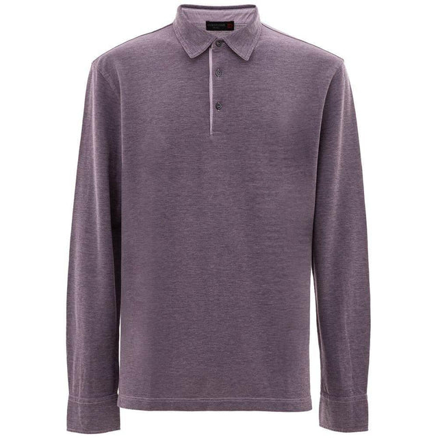 Corneliani Purple Cotton Polo Shirt - Hilstor