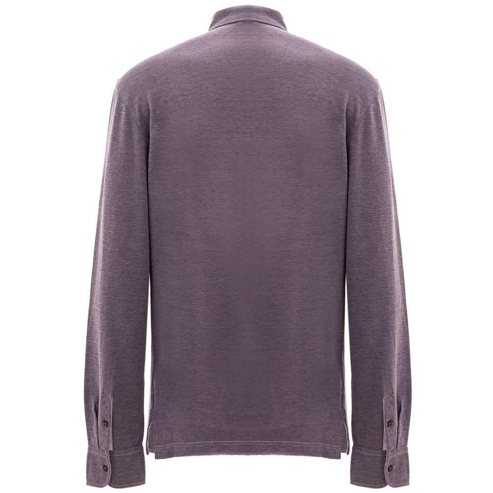 Corneliani Purple Cotton Polo Shirt - Hilstor