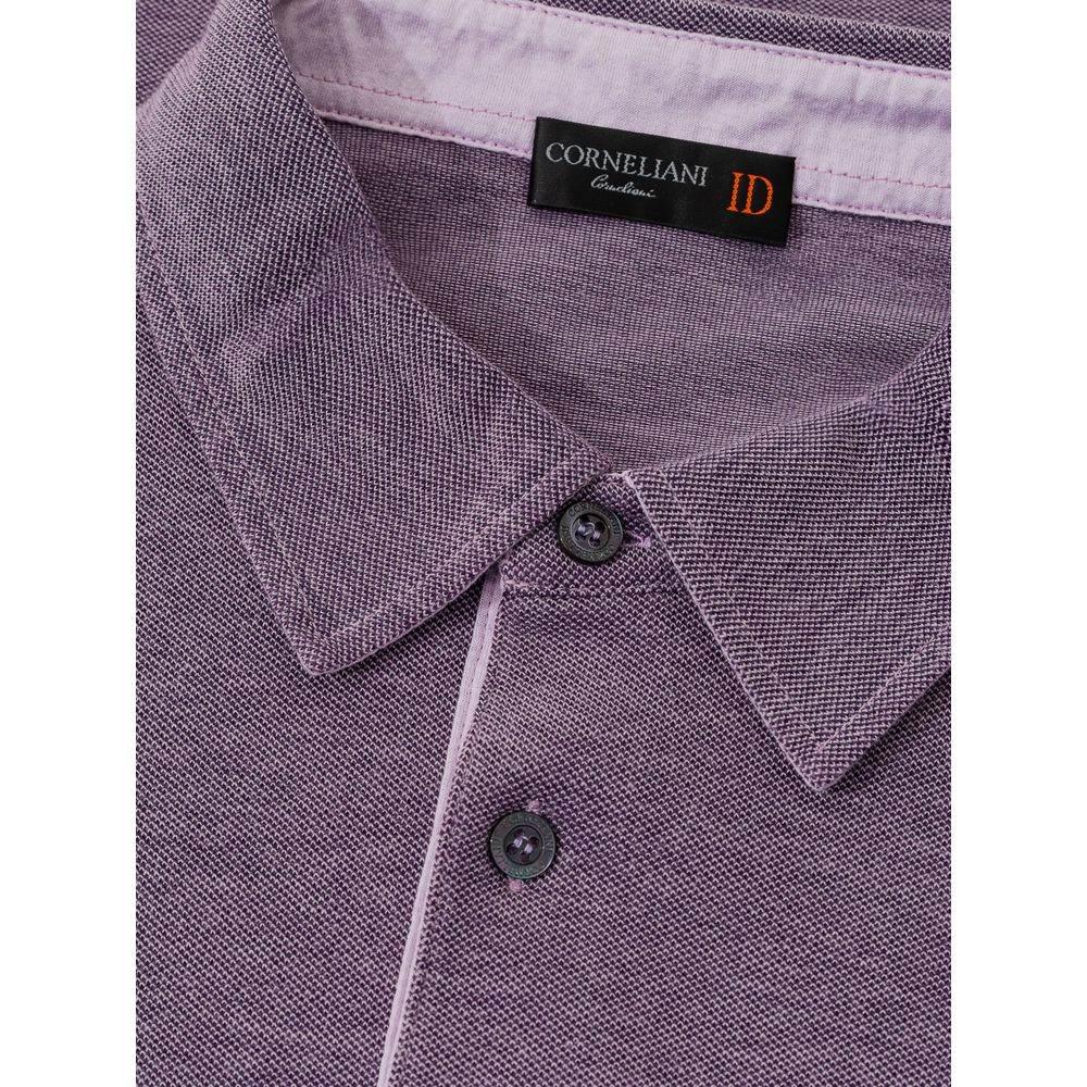 Corneliani Purple Cotton Polo Shirt - Hilstor