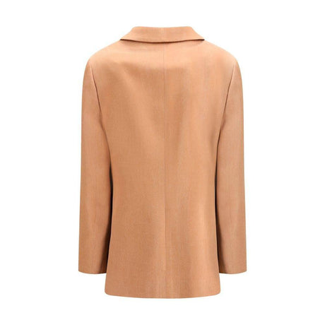 Giorgio Armani Double-breasted satin Blazer - Hilstor
