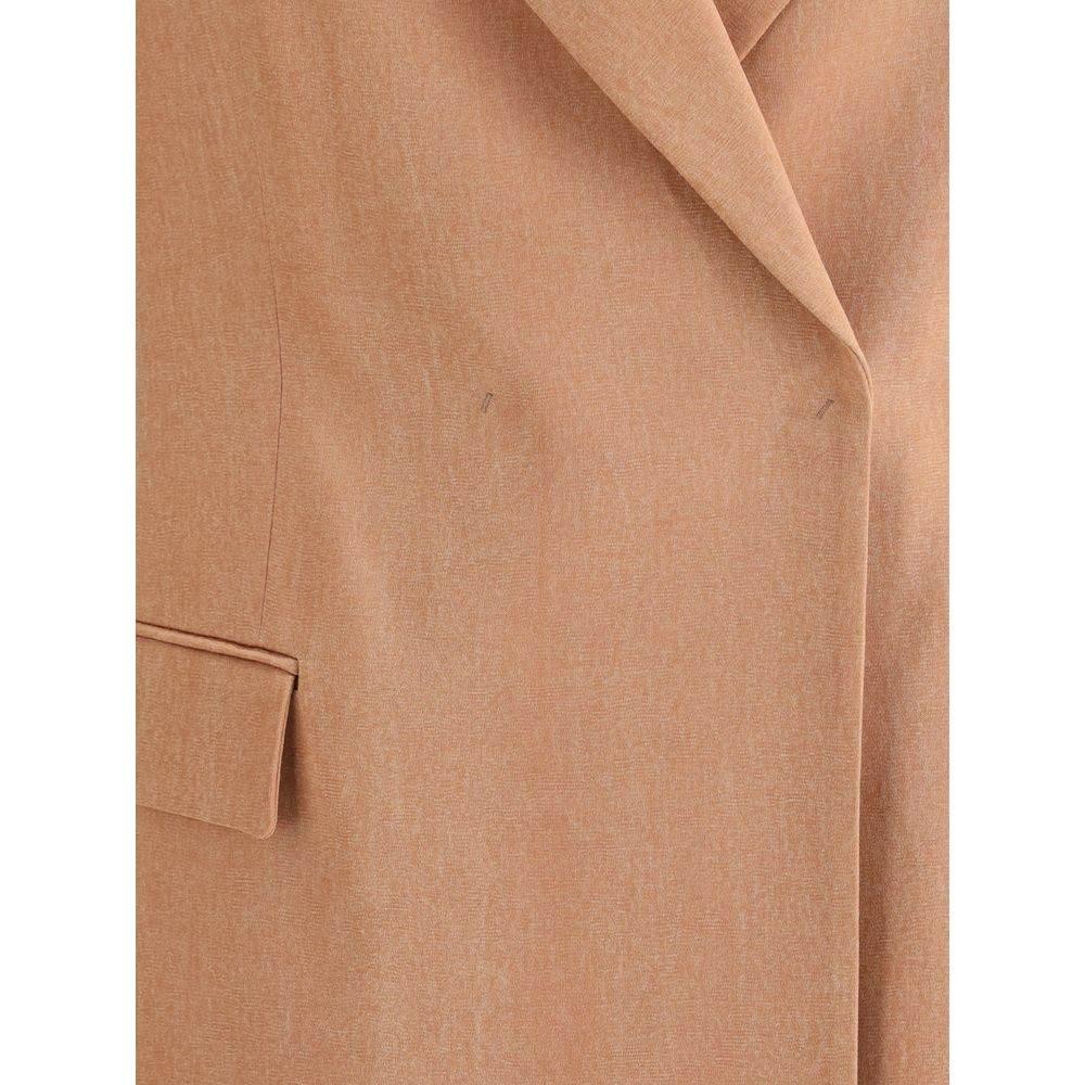 Giorgio Armani Double-breasted satin Blazer - Hilstor