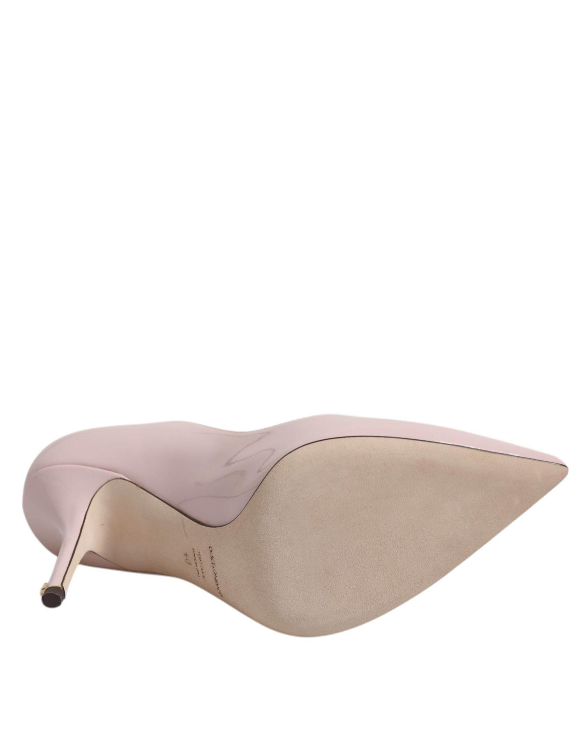Dolce & Gabbana Pink Patent Leather Stiletto Heel Pumps Shoes - Hilstor