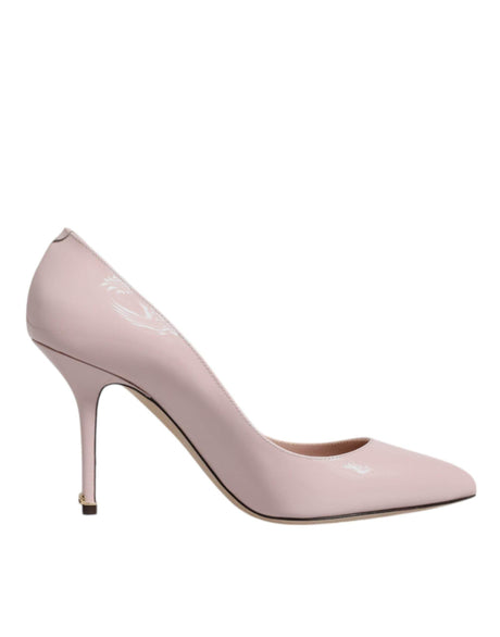 Dolce & Gabbana Pink Patent Leather Stiletto Heel Pumps Shoes - Hilstor