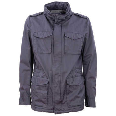 Herno Blue Cotton Men Jacket - Hilstor