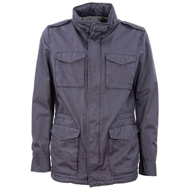Herno Blue Cotton Men Jacket - Hilstor
