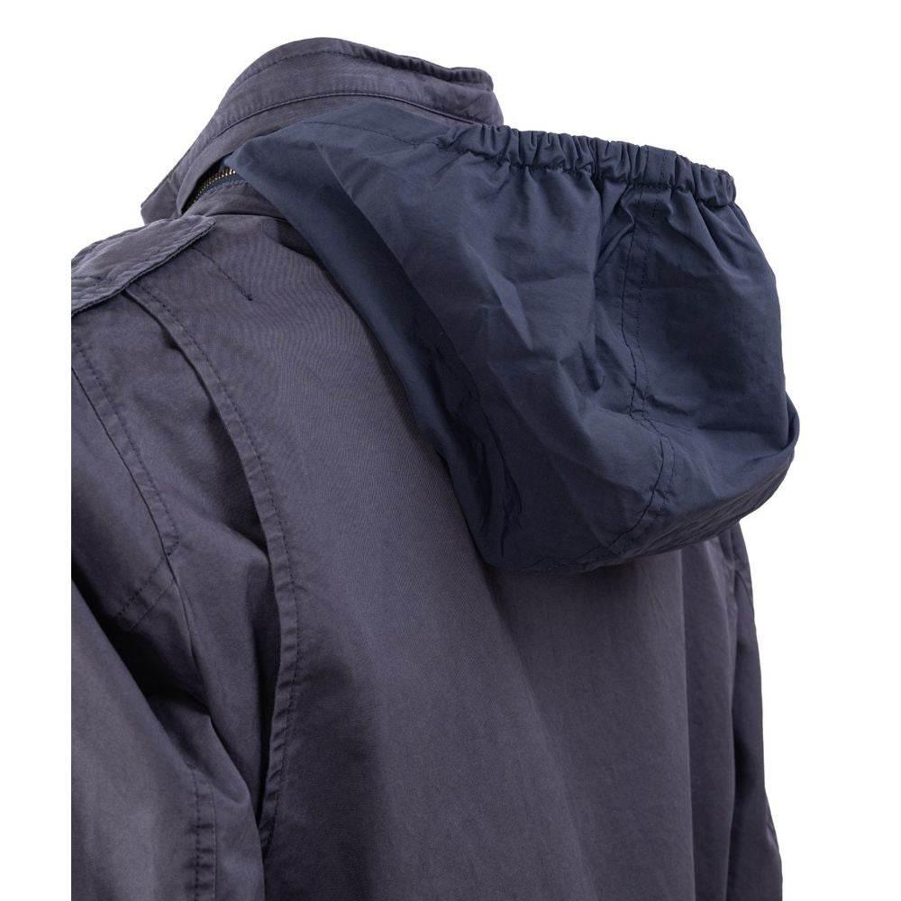 Herno Blue Cotton Men Jacket - Hilstor