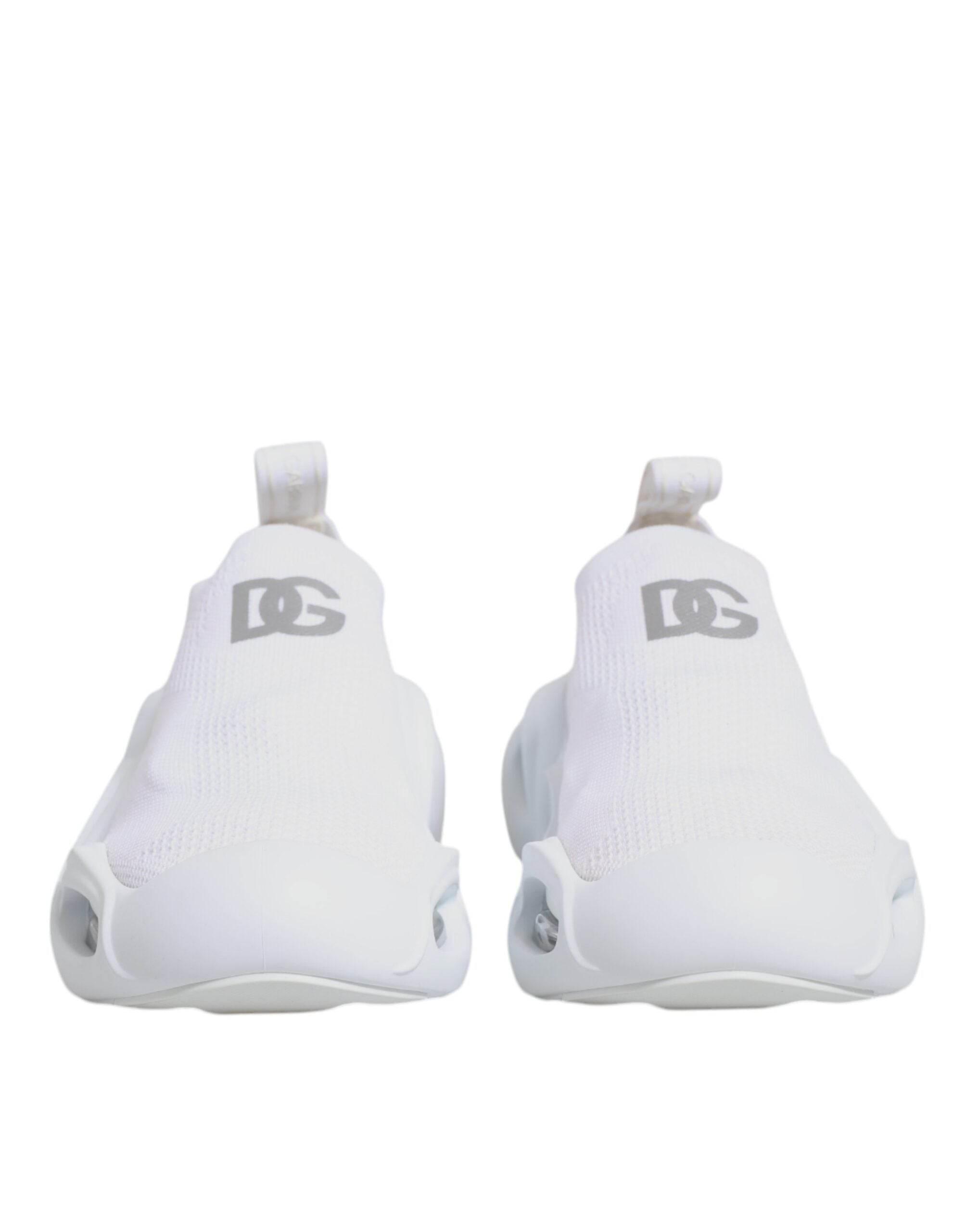 Dolce & Gabbana White Slip On Wave Low Top Sneakers Shoes - Hilstor