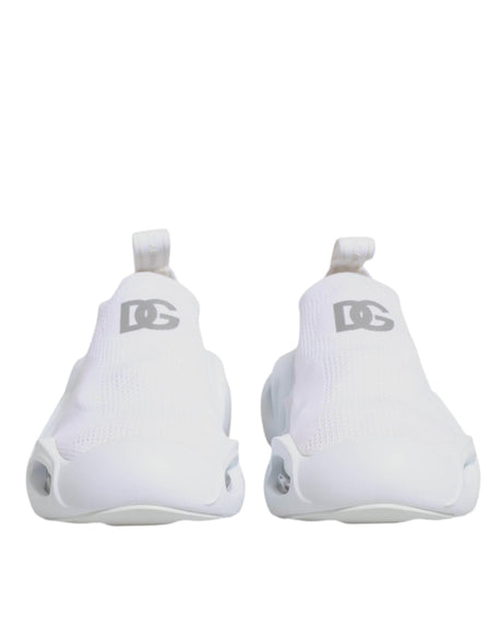 Dolce & Gabbana White Slip On Wave Low Top Sneakers Shoes - Hilstor