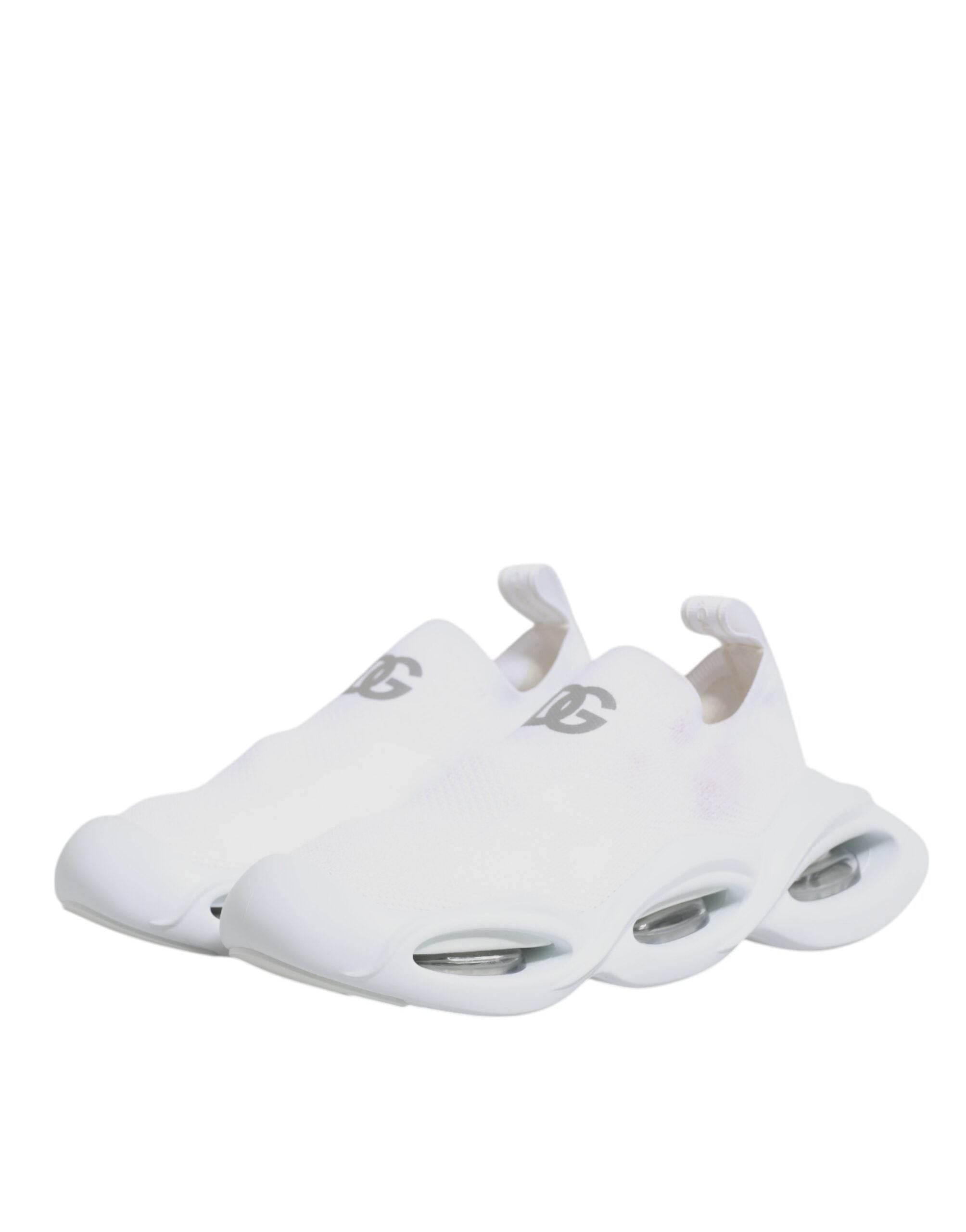 Dolce & Gabbana White Slip On Wave Low Top Sneakers Shoes - Hilstor