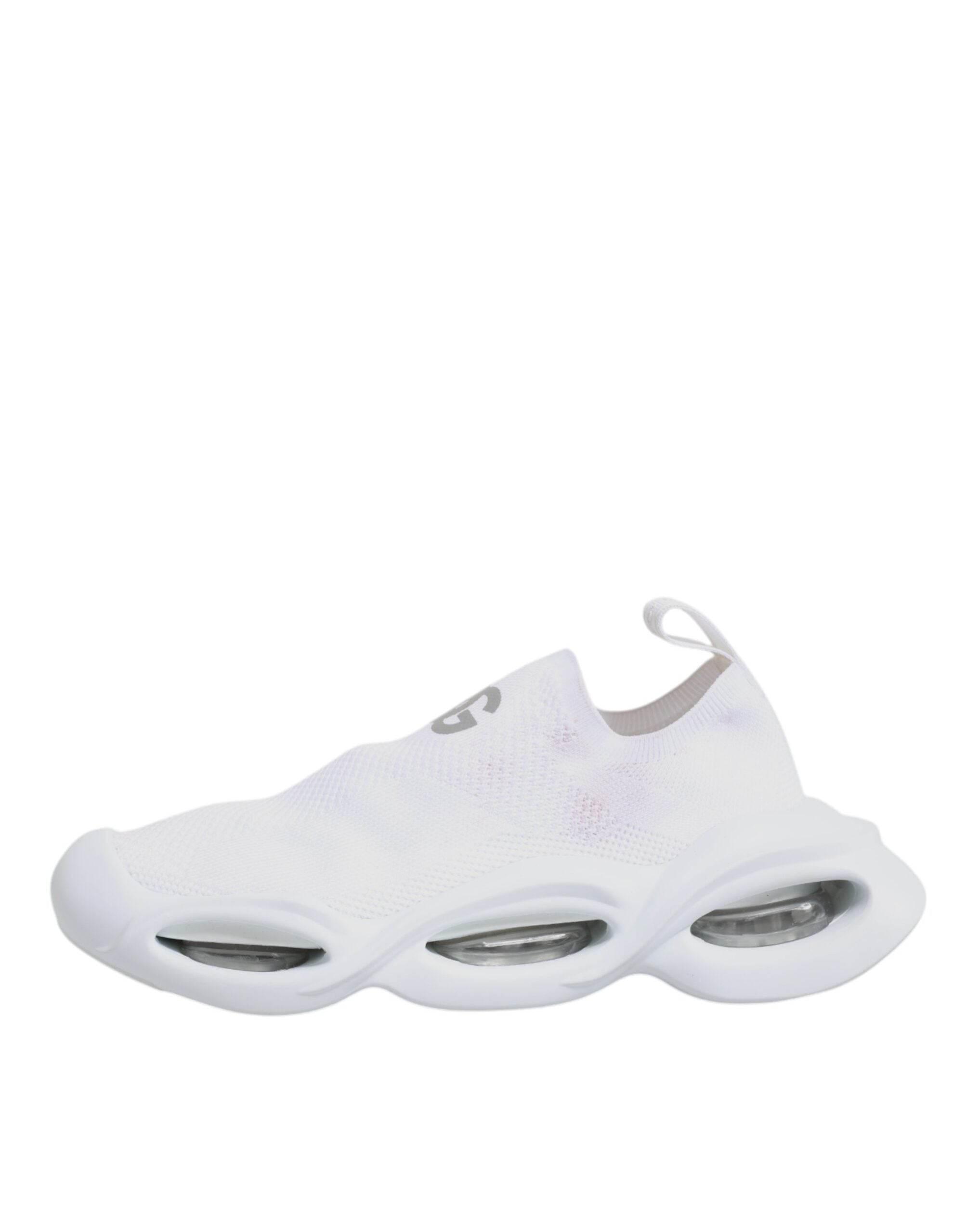 Dolce & Gabbana White Slip On Wave Low Top Sneakers Shoes - Hilstor