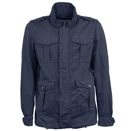 Herno Blue Cotton Jacket - Hilstor