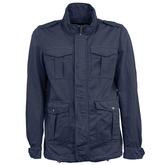 Herno Blue Cotton Jacket - Hilstor