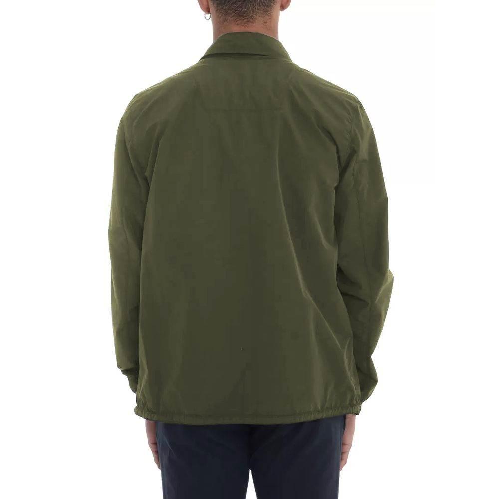 Herno Green Cotton Men Jacket - Hilstor