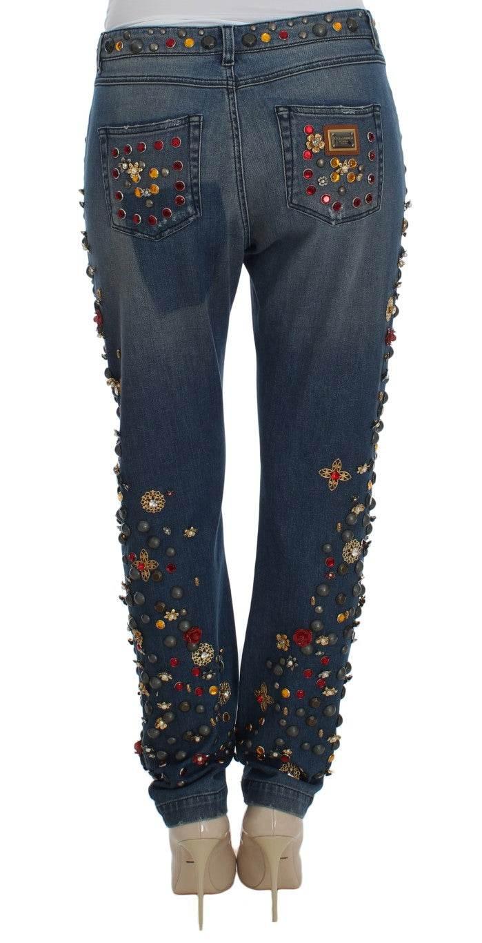 Dolce & Gabbana Enchanted Sicily Embellished Boyfriend Jeans - Hilstor