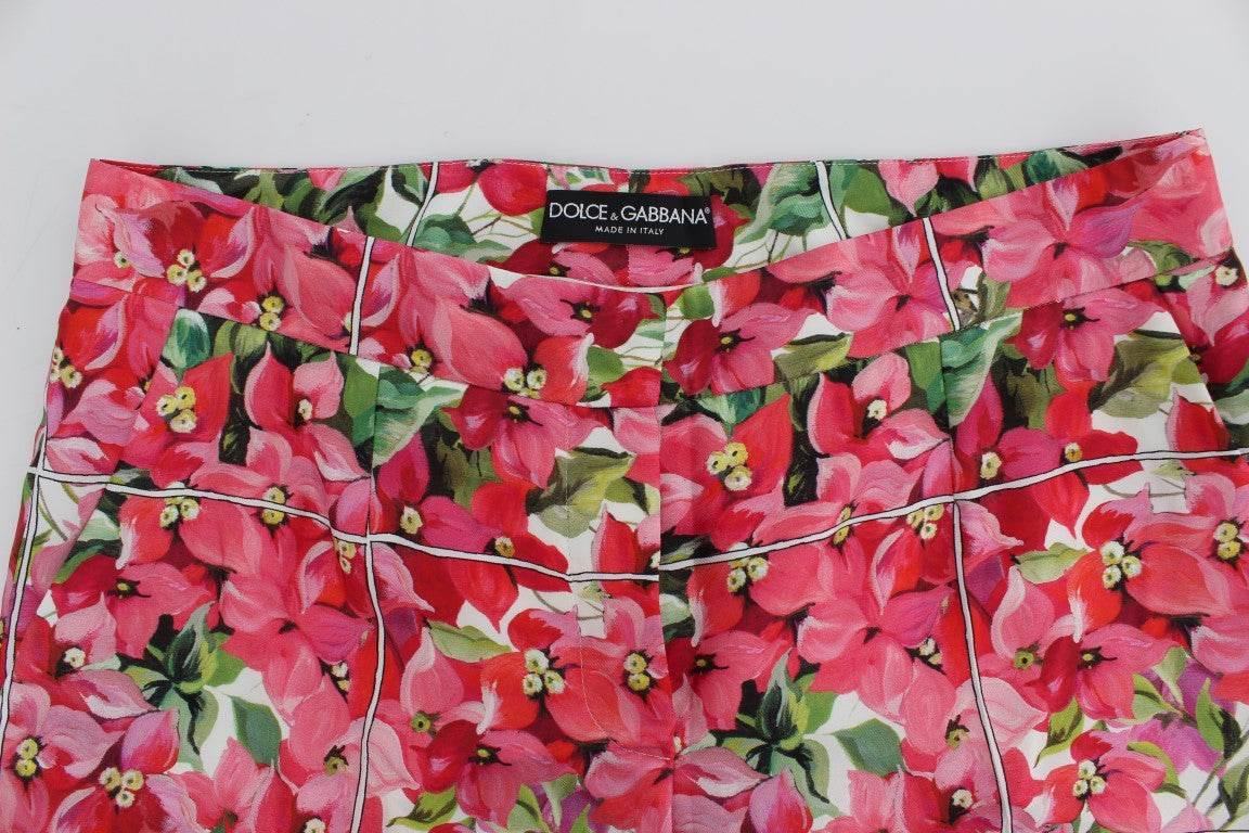 Dolce & Gabbana Multicolor Floral Knee Capris Shorts Pants - Hilstor