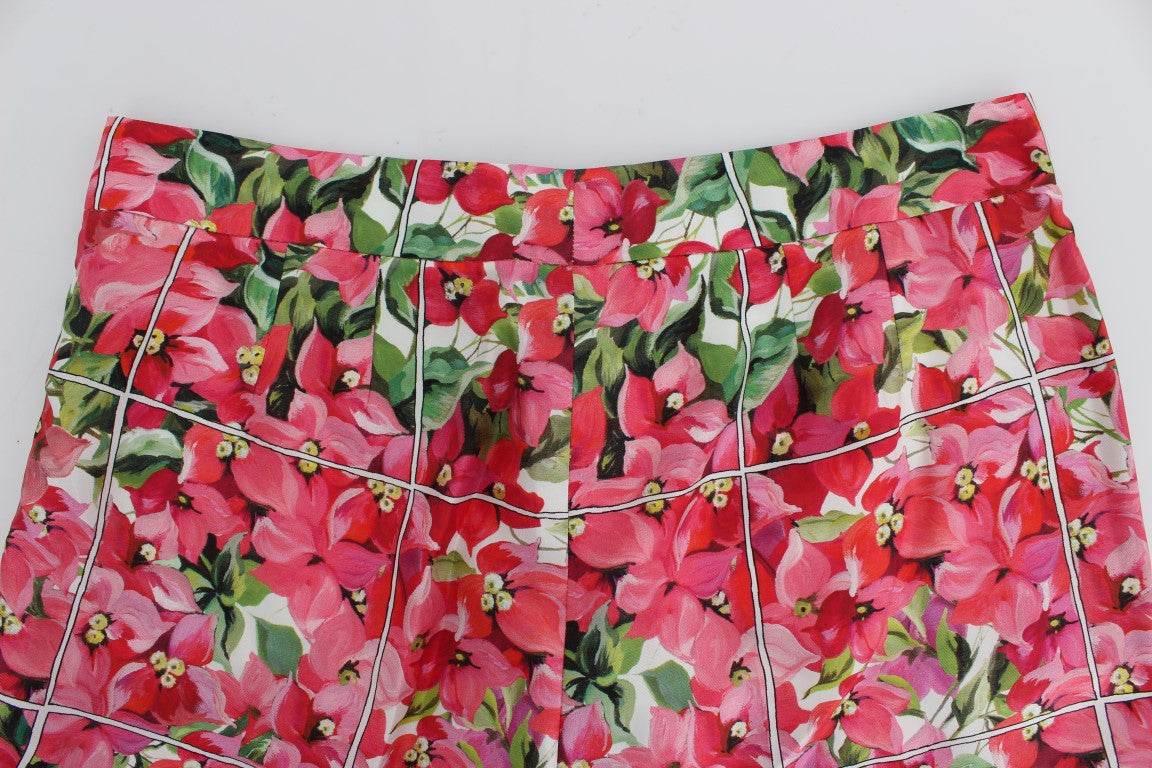 Dolce & Gabbana Multicolor Floral Knee Capris Shorts Pants - Hilstor