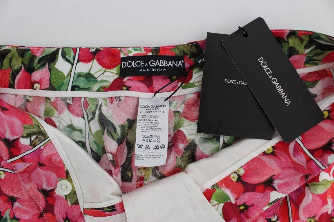 Dolce & Gabbana Multicolor Floral Knee Capris Shorts Pants - Hilstor