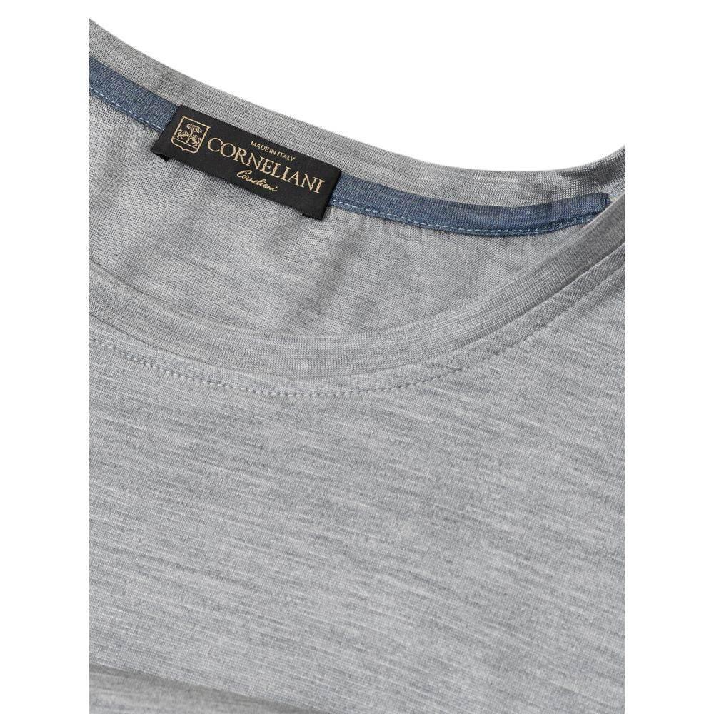 Corneliani Gray Silk T-Shirt - Hilstor