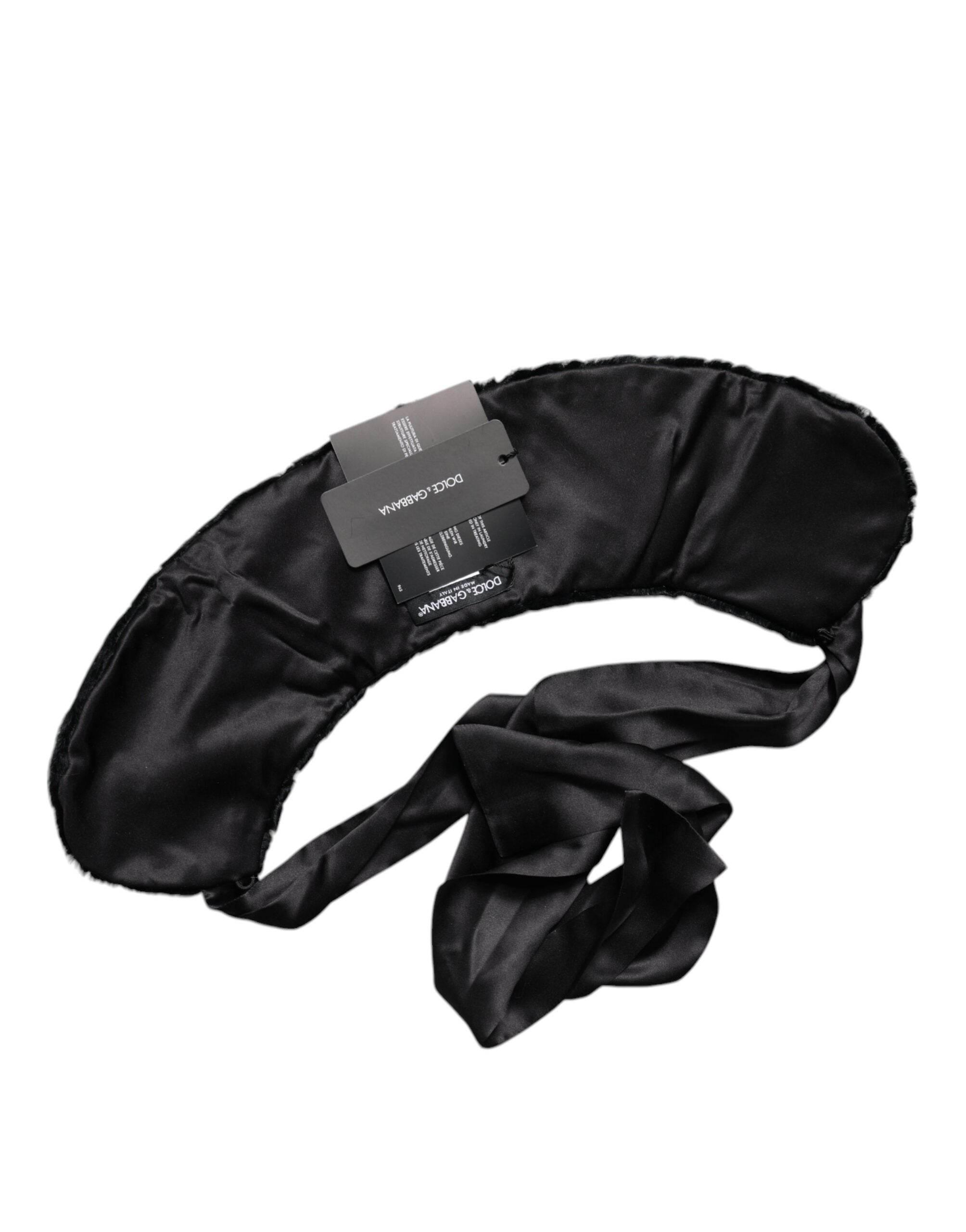 Dolce & Gabbana Black Lamb Fur Women Neck Warmer Winter Scarf - Hilstor