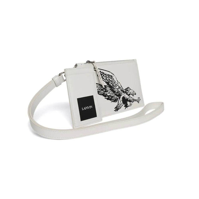 Lanvin White Leather Men Wallet - Hilstor