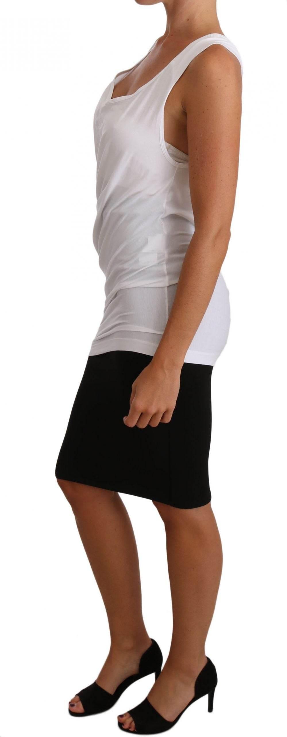 Cavalli White Top Tank CAVALLI T-Shirt Jersey - Hilstor