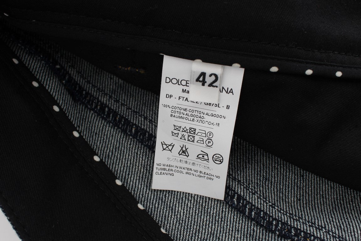 Dolce &amp; Gabbana blå denim bomuld CAPRI Torero jeans