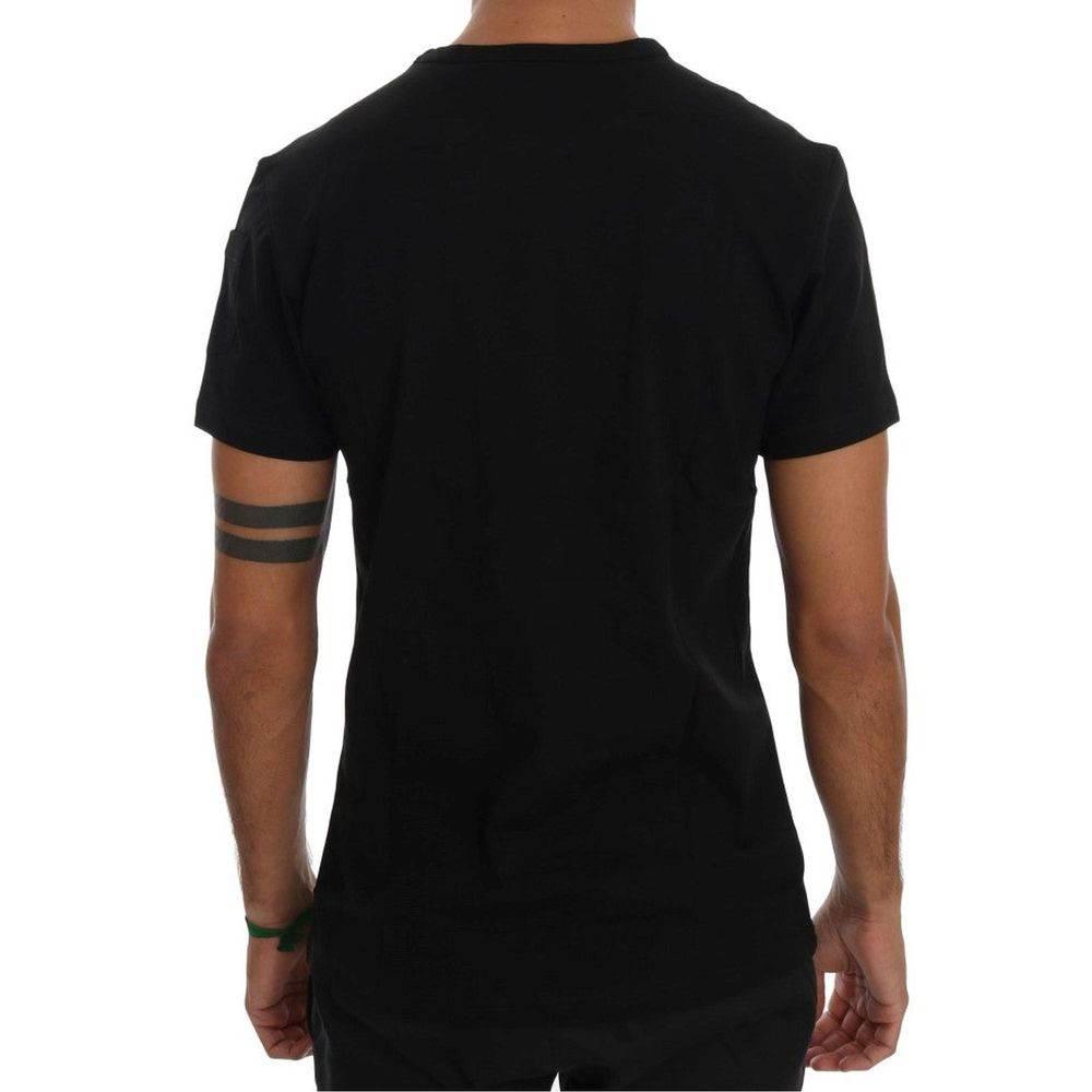 Daniele Alessandrini Black Cotton T-Shirt - Hilstor