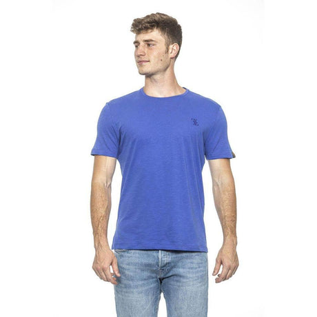 Billionaire Italian Couture Light Blue Cotton T-Shirt - Hilstor