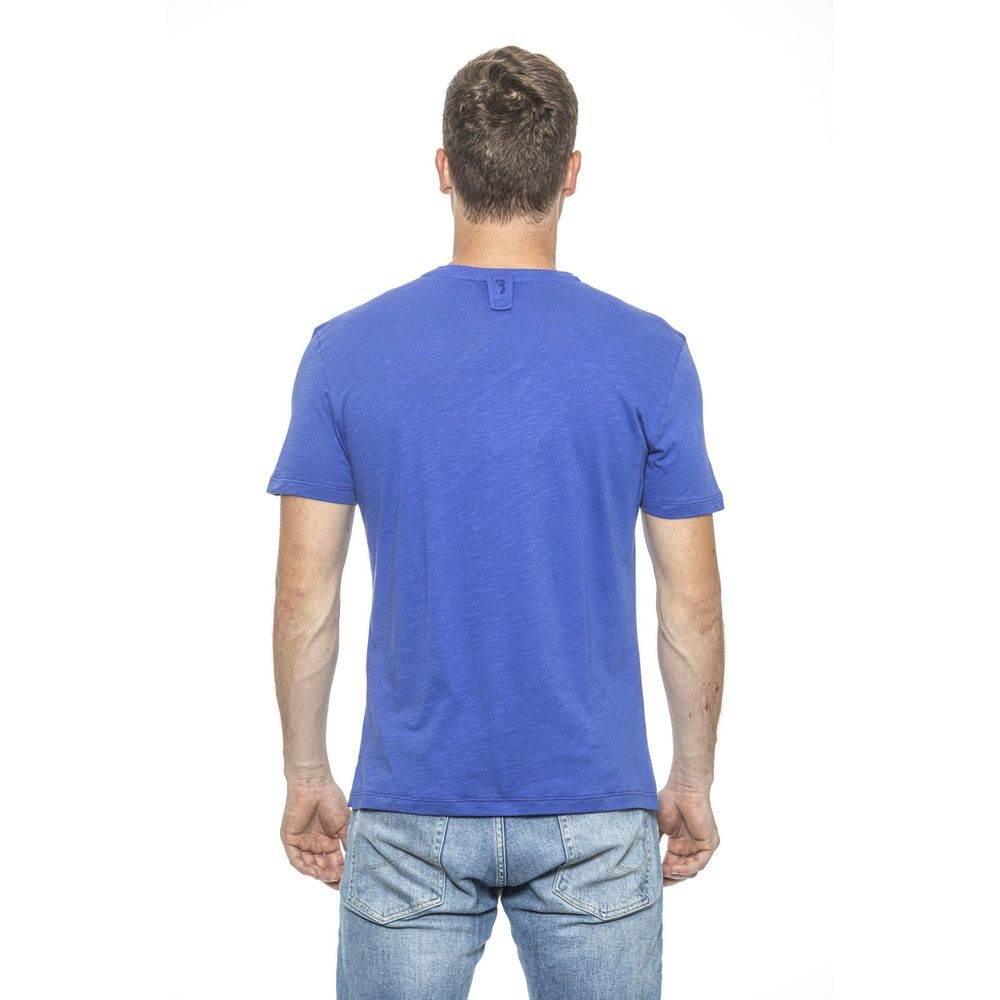 Billionaire Italian Couture Light Blue Cotton T-Shirt - Hilstor