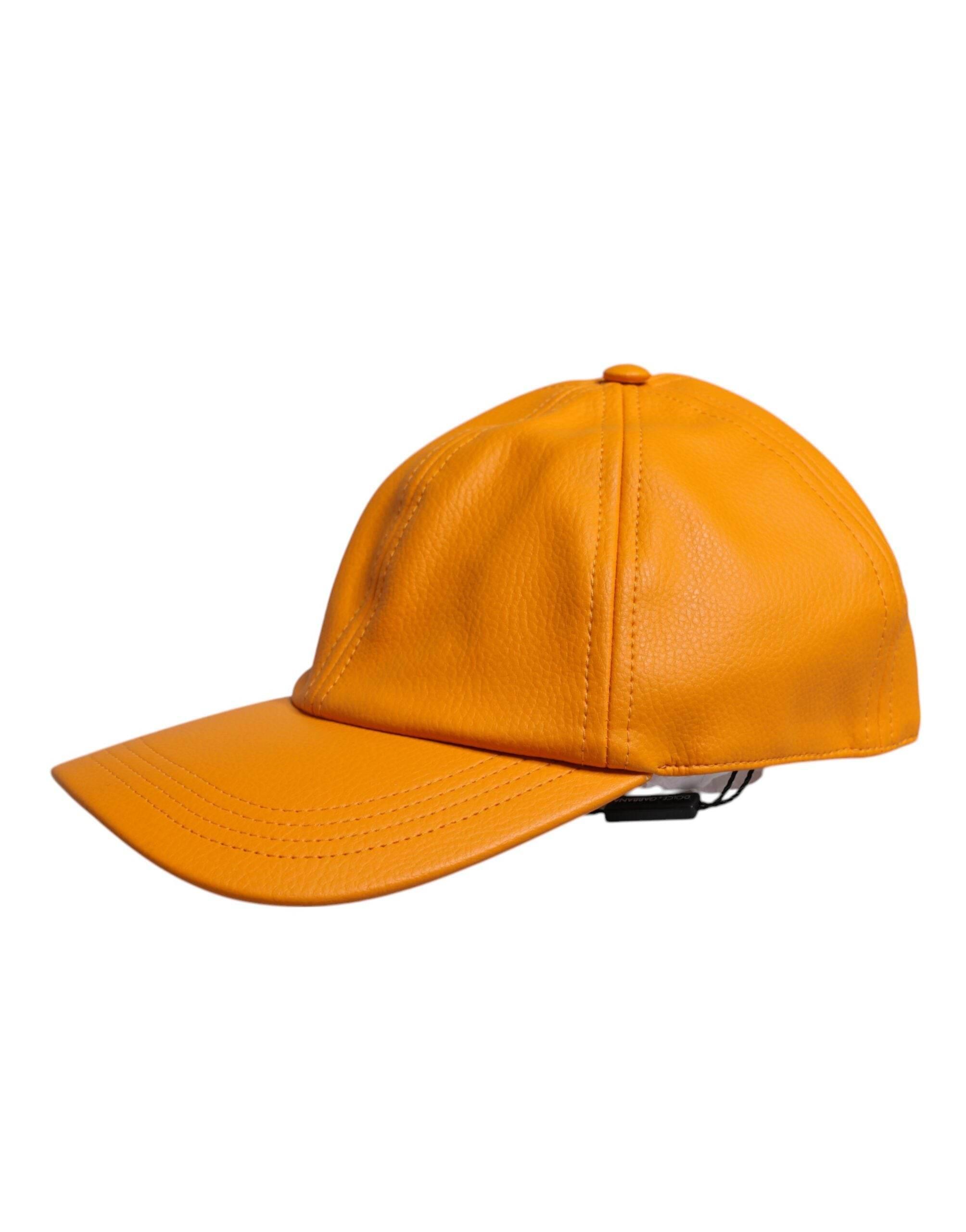 Dolce & Gabbana Orange Cotton 6 Panels Baseball Cap - Hilstor