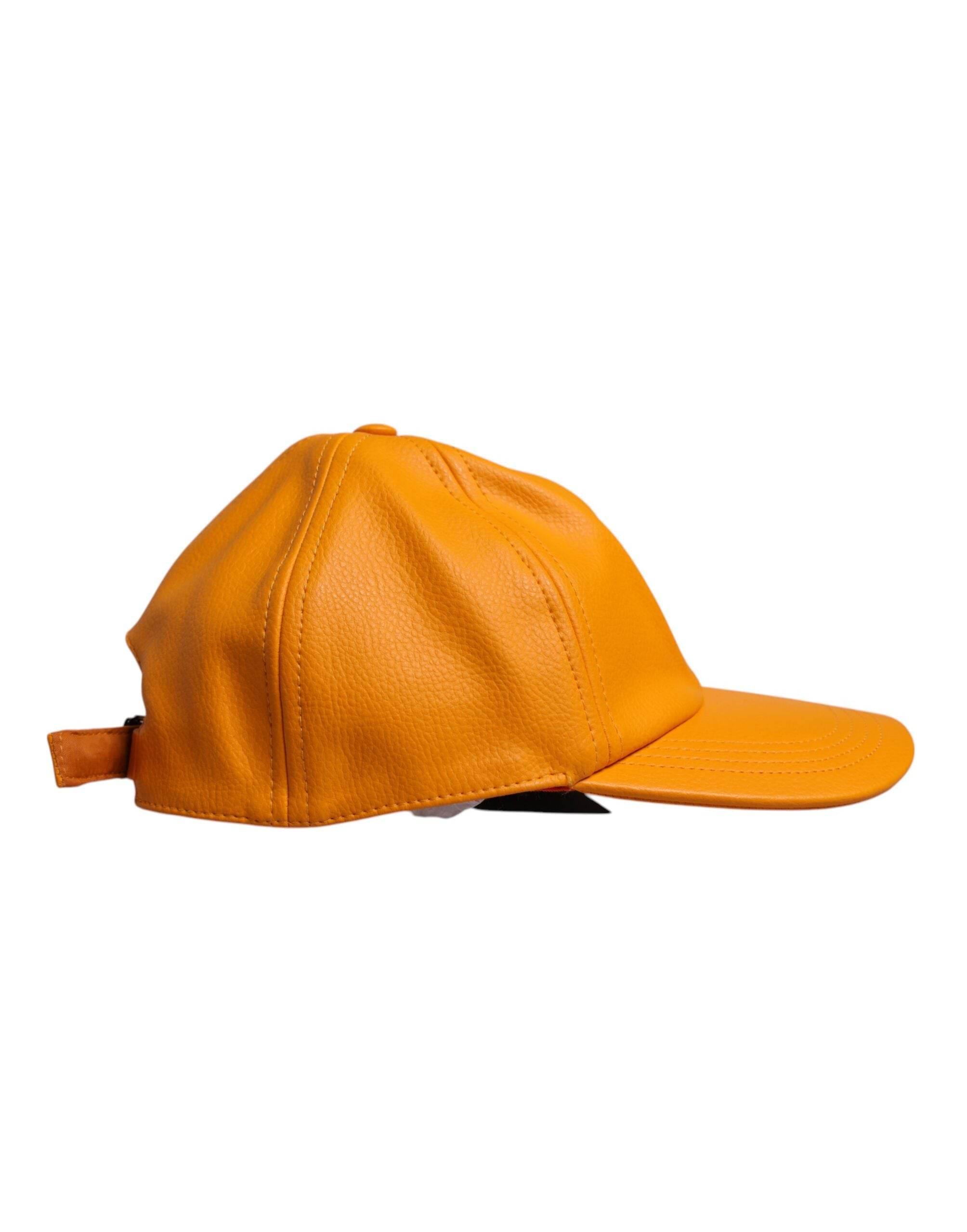 Dolce & Gabbana Orange Cotton 6 Panels Baseball Cap - Hilstor
