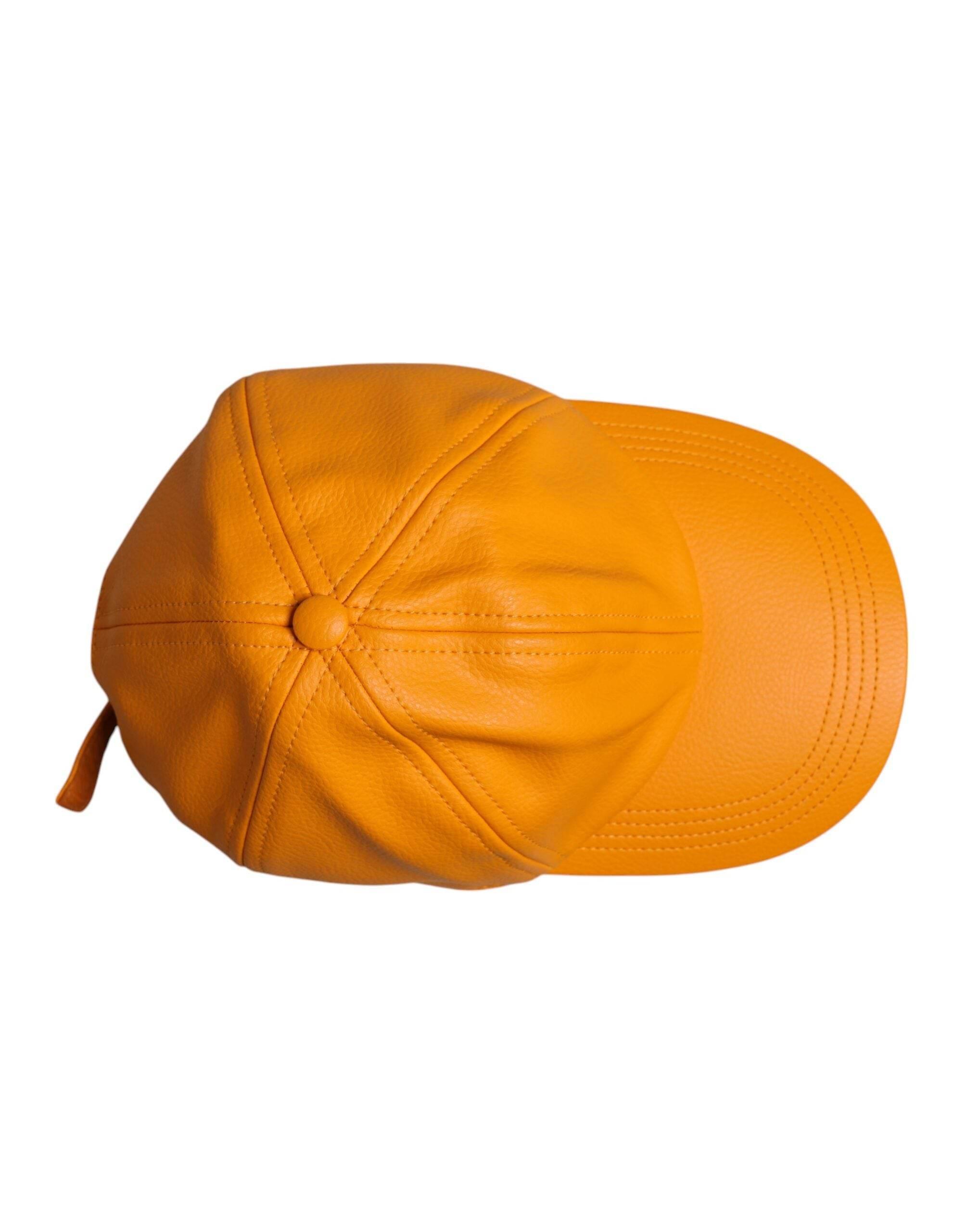 Dolce & Gabbana Orange Cotton 6 Panels Baseball Cap - Hilstor