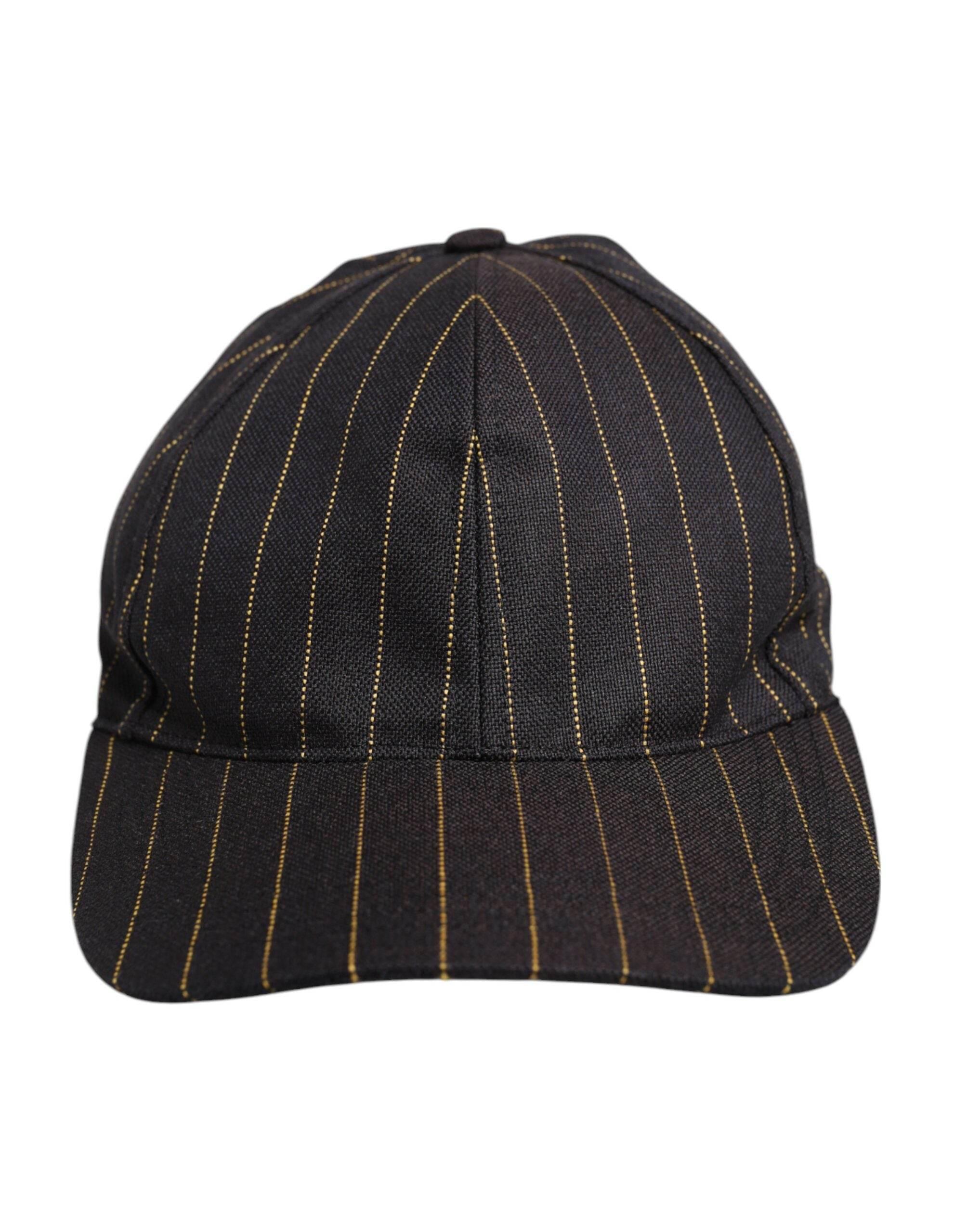 Dolce & Gabbana Brown Stripes Cotton 6 Panels Baseball Cap - Hilstor