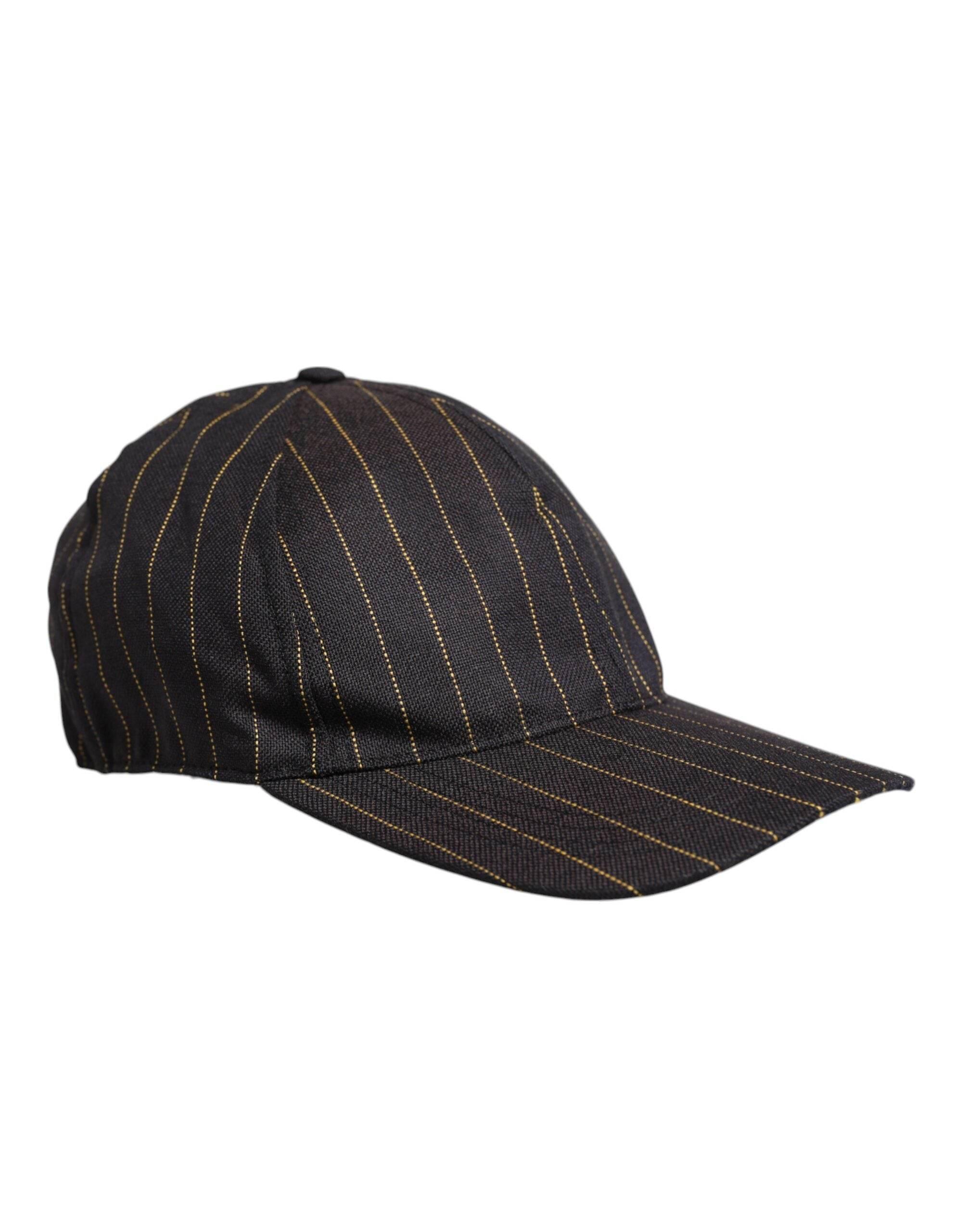 Dolce & Gabbana Brown Stripes Cotton 6 Panels Baseball Cap - Hilstor