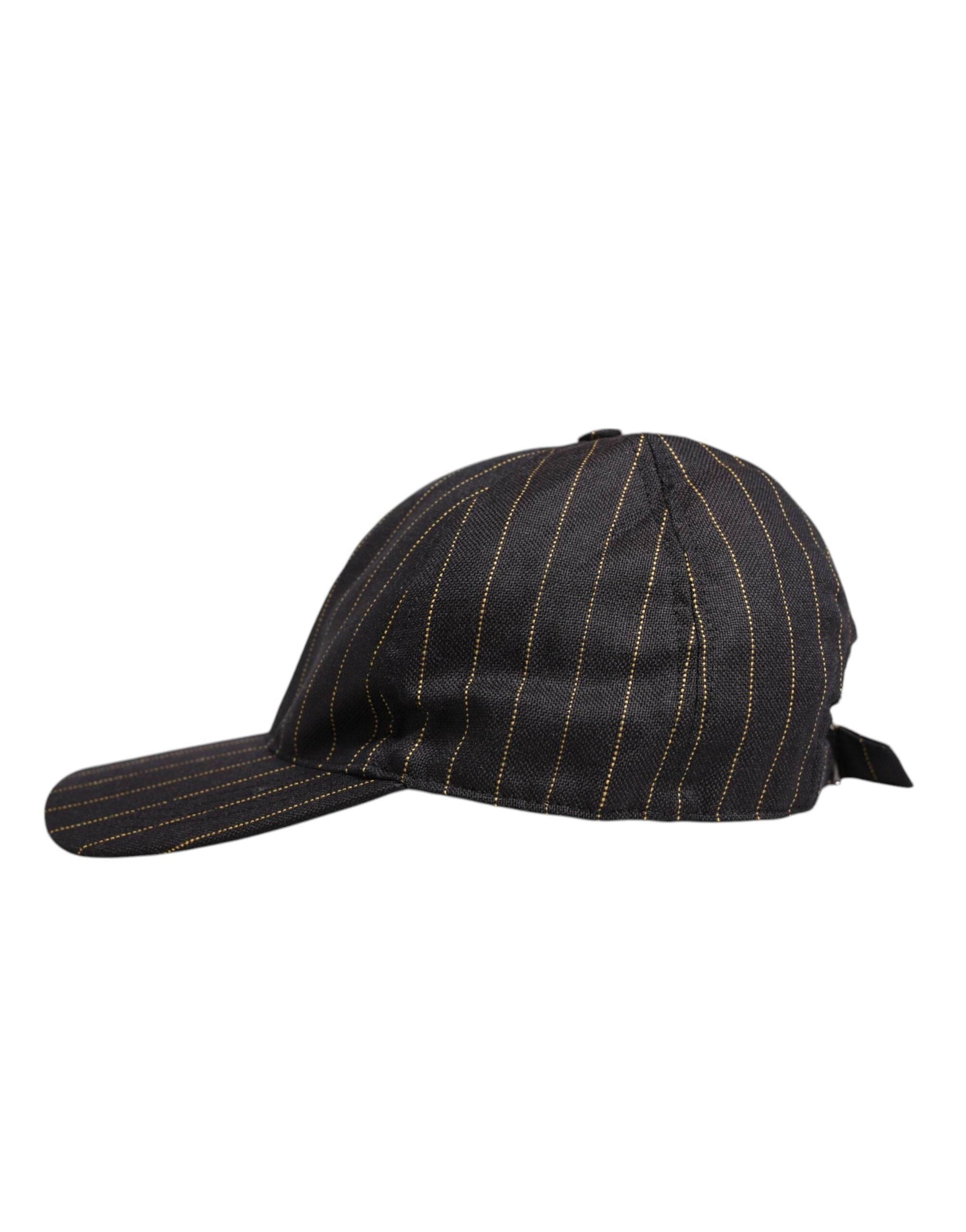 Dolce & Gabbana Brown Stripes Cotton 6 Panels Baseball Cap - Hilstor