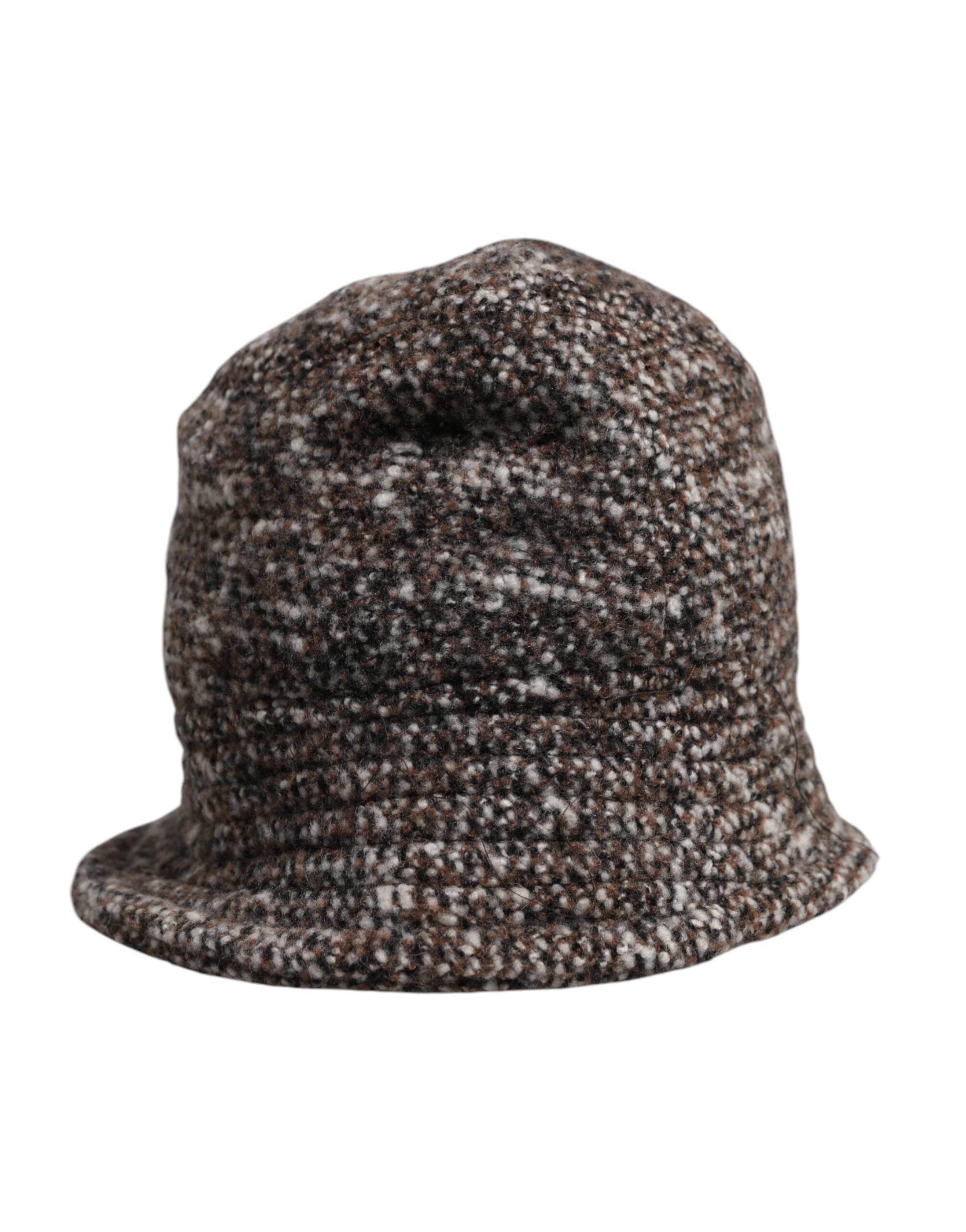 Dolce & Gabbana Brown Alpaca Wool Woven Bucket Hat - Hilstor