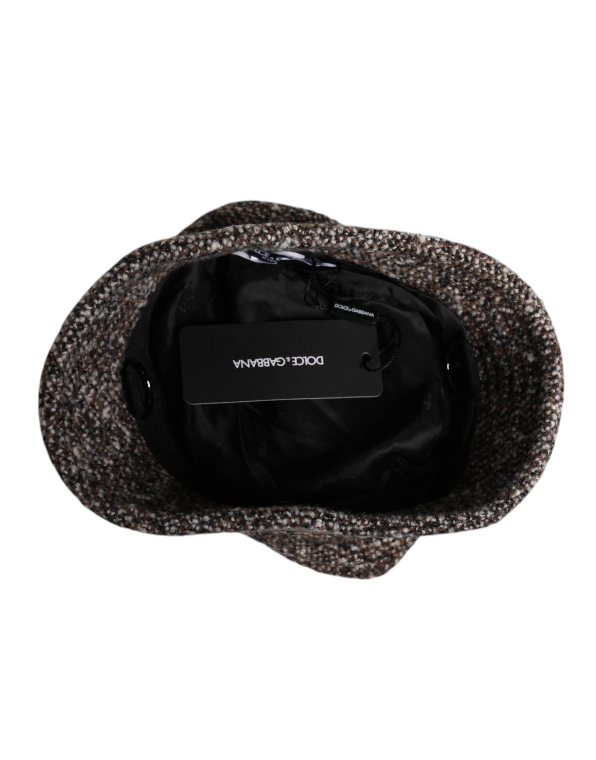 Dolce & Gabbana Brown Alpaca Wool Woven Bucket Hat - Hilstor