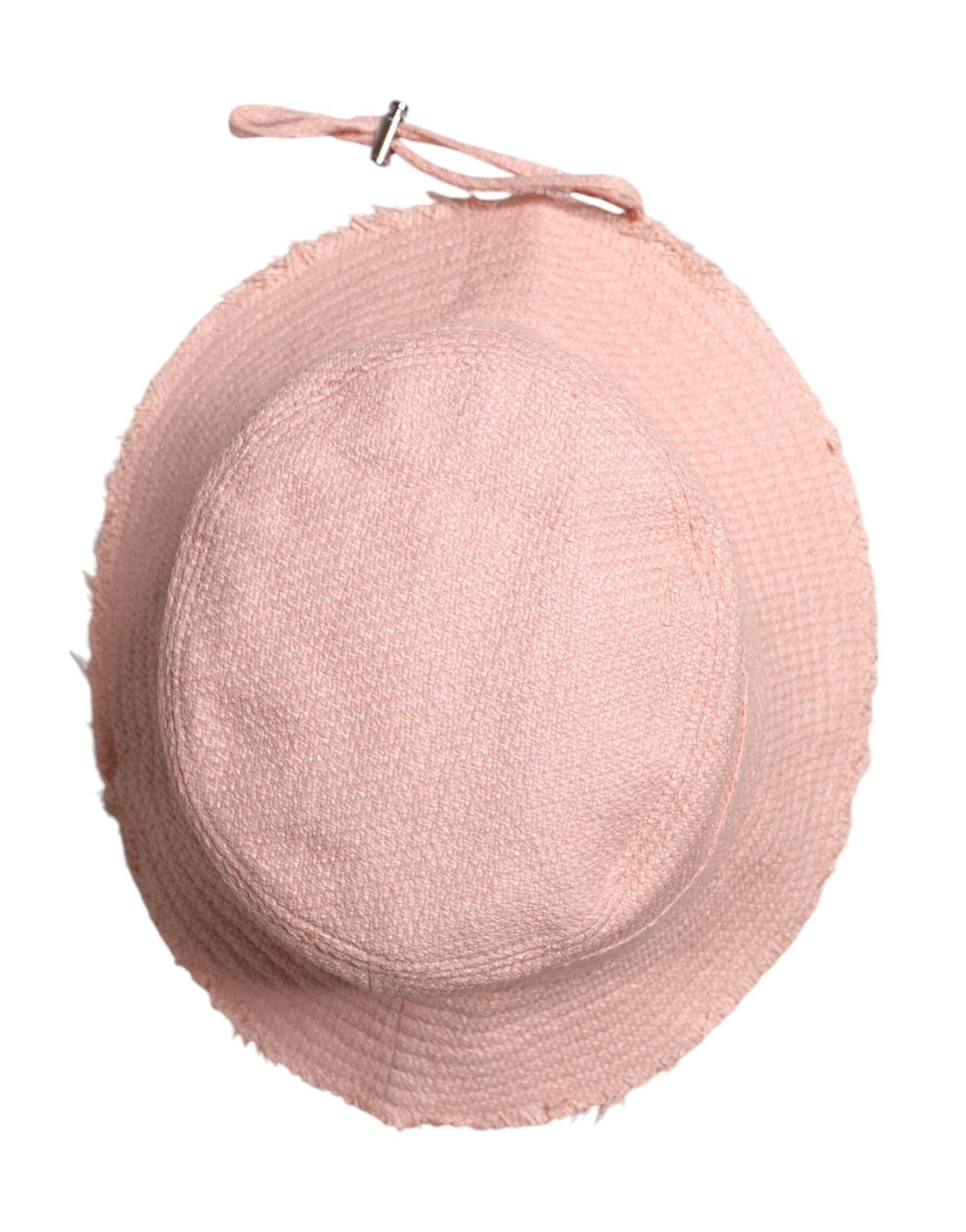 Dolce & Gabbana Pink Cotton Wide Brim Bucket Hat - Hilstor
