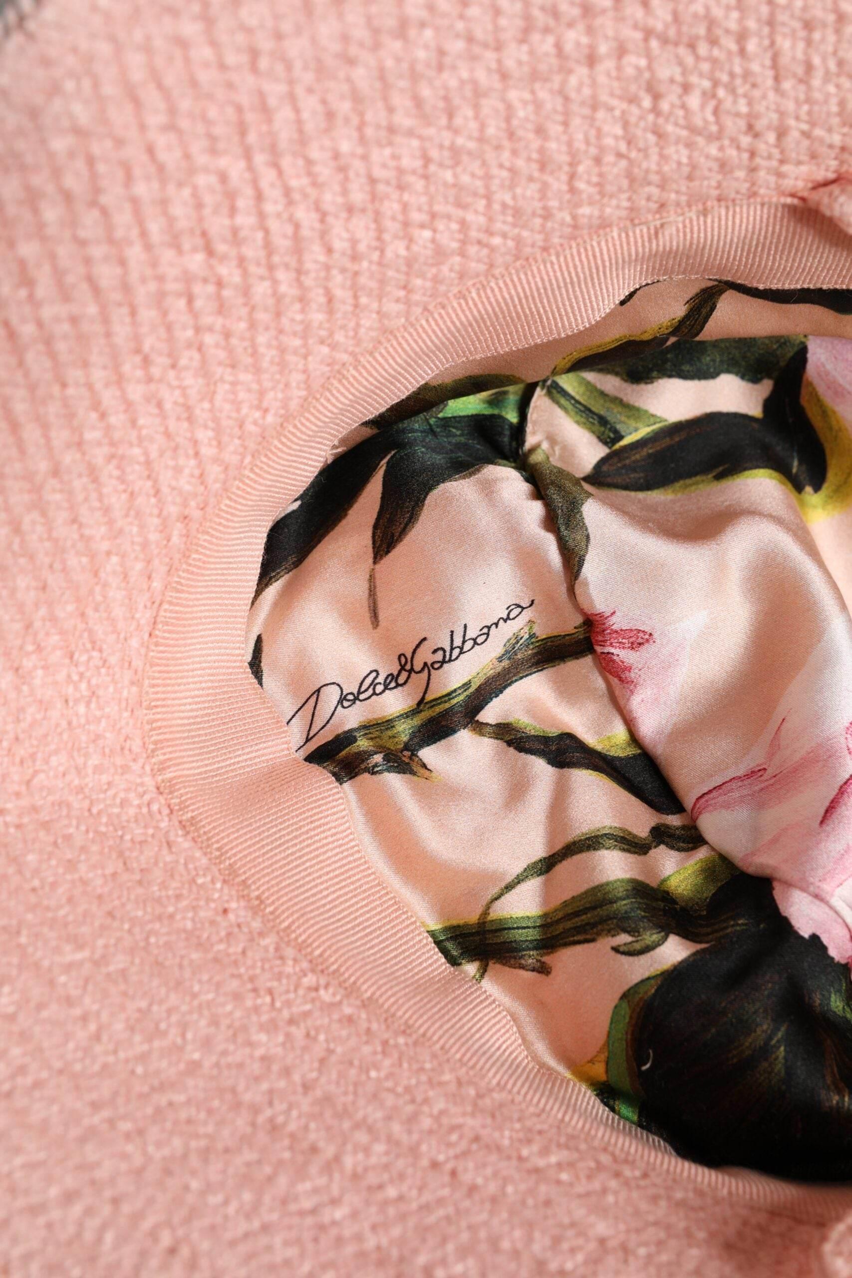 Dolce & Gabbana Pink Cotton Wide Brim Bucket Hat - Hilstor