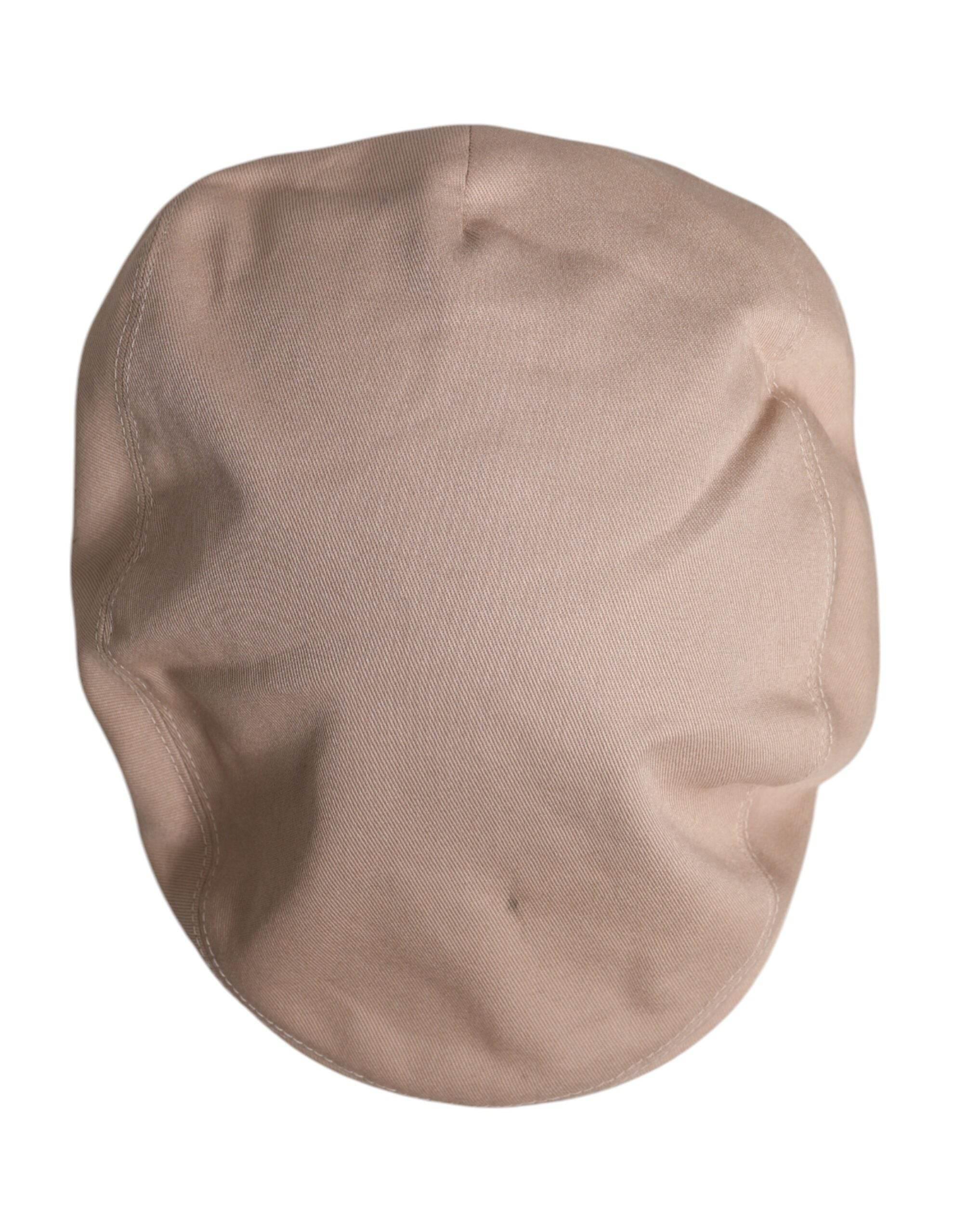 Dolce & Gabbana Beige Cotton Newsboy Capello Cabbie Hat - Hilstor
